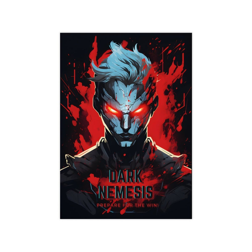 Gaming Poster - Dark Nemesis: Der feuerumgebene Held des Bösen - HappyHugPixels