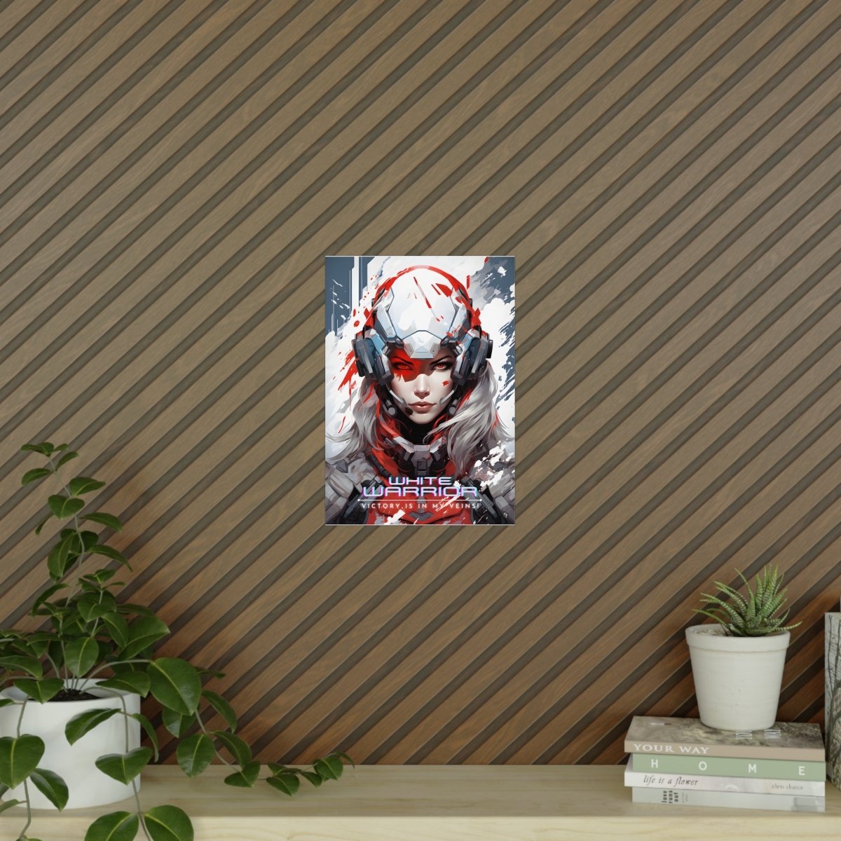 White Warrior Gaming Poster - Siegerin in der Schlacht des Guten - Poster bei HappyHugPixels