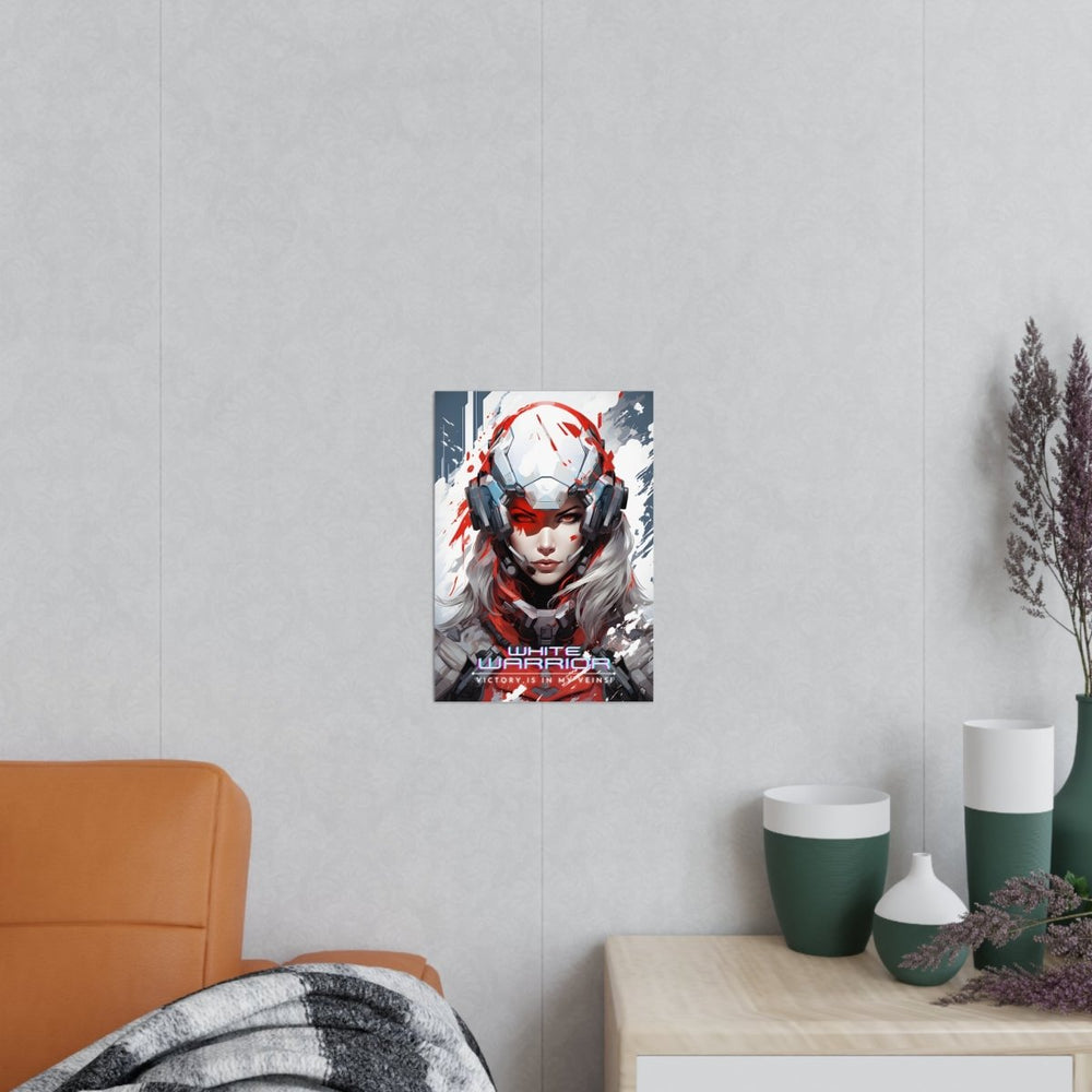 White Warrior Gaming Poster - Siegerin in der Schlacht des Guten - HappyHugPixels