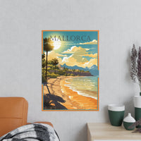 Mallorca Poster - Inselküste Spaniens als Idyllisches Strand - Poster - Poster bei HappyHugPixels