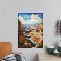 Grand Canyon Travelposter – Satin & Matt Finish - Poster bei HappyHugPixels