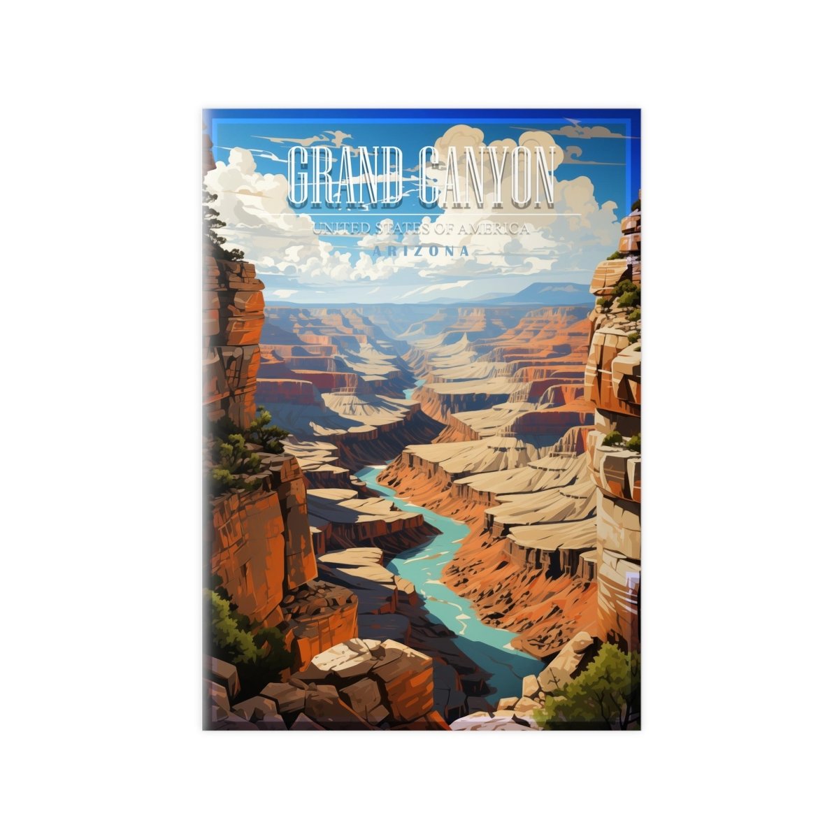 Grand Canyon Travelposter – Satin & Matt Finish - Poster bei HappyHugPixels