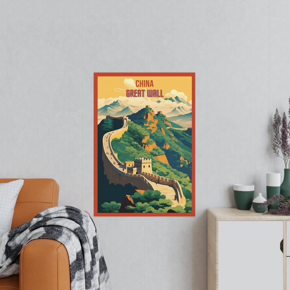 Große Mauer von China Poster - Eindrucksvolles Travel Poster - Poster bei HappyHugPixels