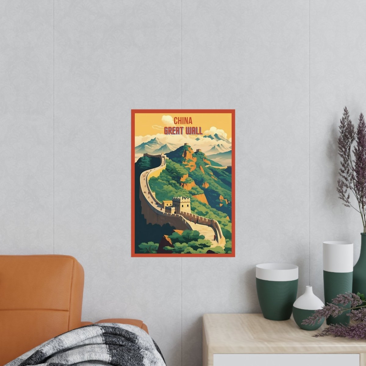 Große Mauer von China Poster - Eindrucksvolles Travel Poster - Poster bei HappyHugPixels