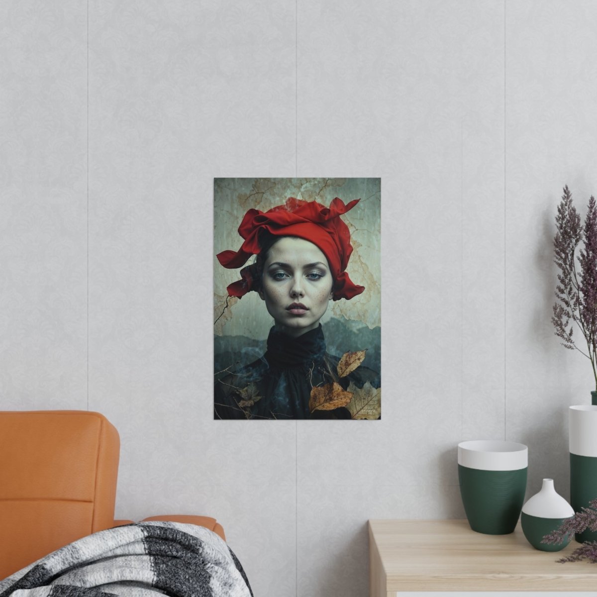 Herbstflüstern Portrait Kunstposter - Eleganz auf Premium Fotopapier - Poster bei HappyHugPixels