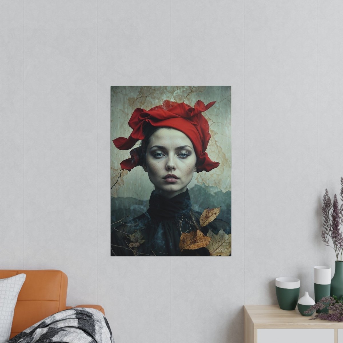 Herbstflüstern Portrait Kunstposter - Eleganz auf Premium Fotopapier - Poster bei HappyHugPixels