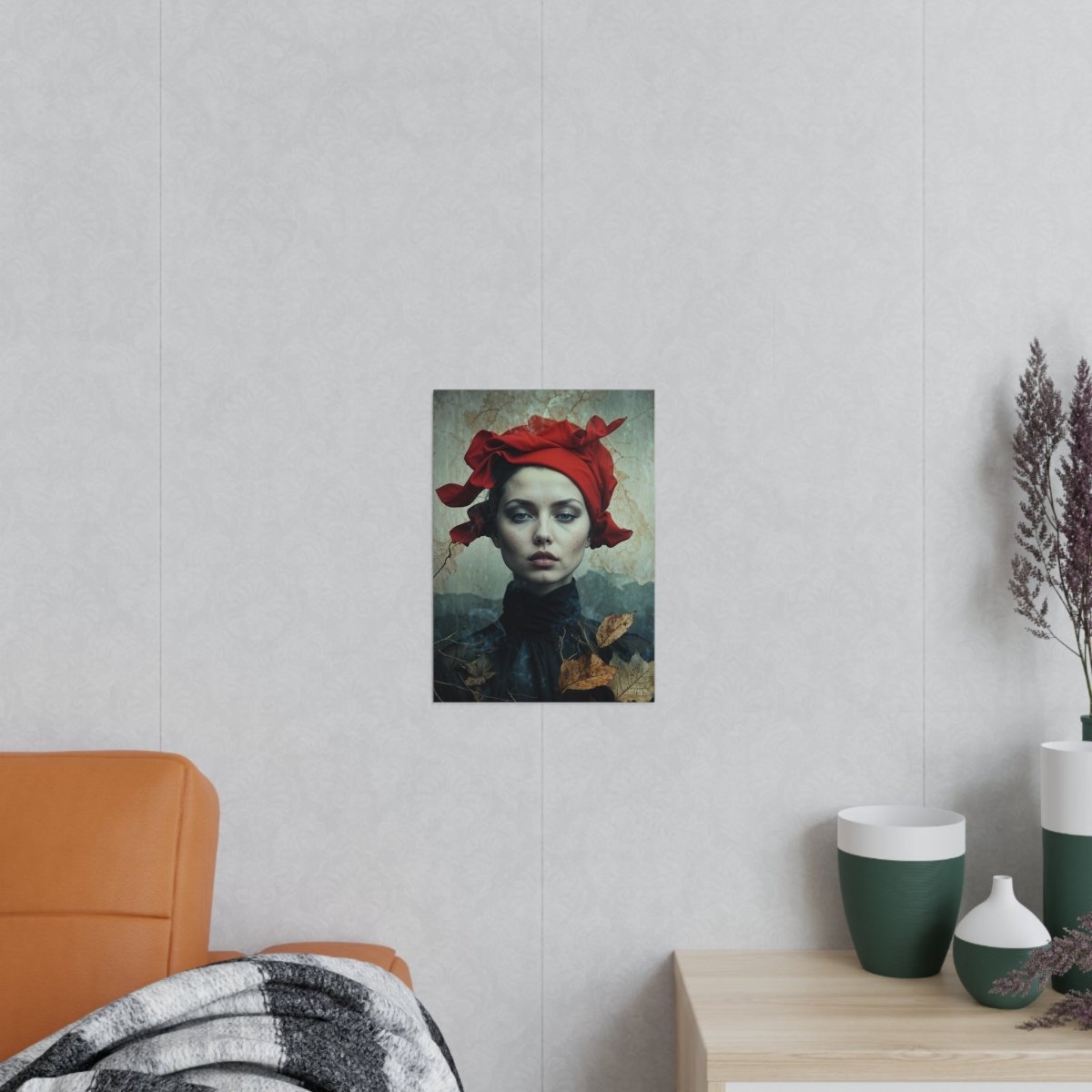 Herbstflüstern Portrait Kunstposter - Eleganz auf Premium Fotopapier - Poster bei HappyHugPixels