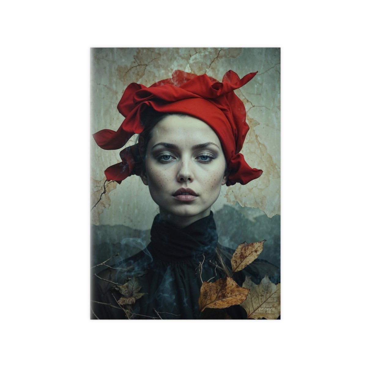 Herbstflüstern Portrait Kunstposter - Eleganz auf Premium Fotopapier - Poster bei HappyHugPixels