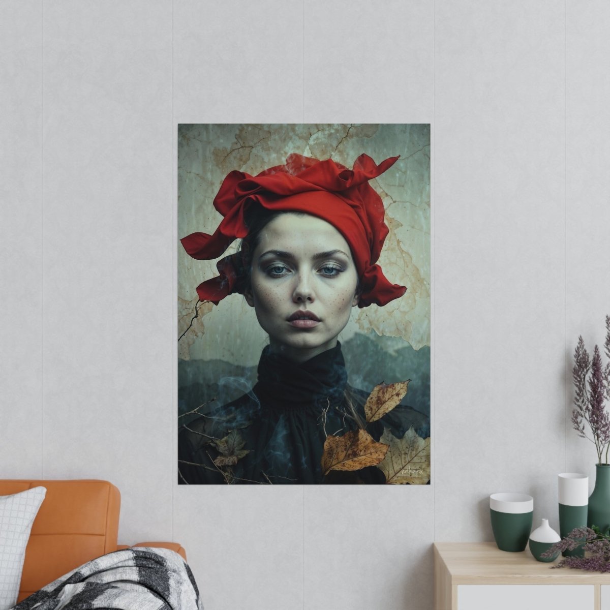 Herbstflüstern Portrait Kunstposter - Eleganz auf Premium Fotopapier - Poster bei HappyHugPixels