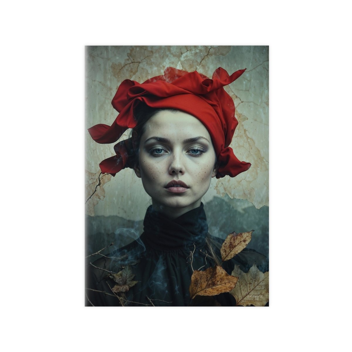 Herbstflüstern Portrait Kunstposter - Eleganz auf Premium Fotopapier - Poster bei HappyHugPixels