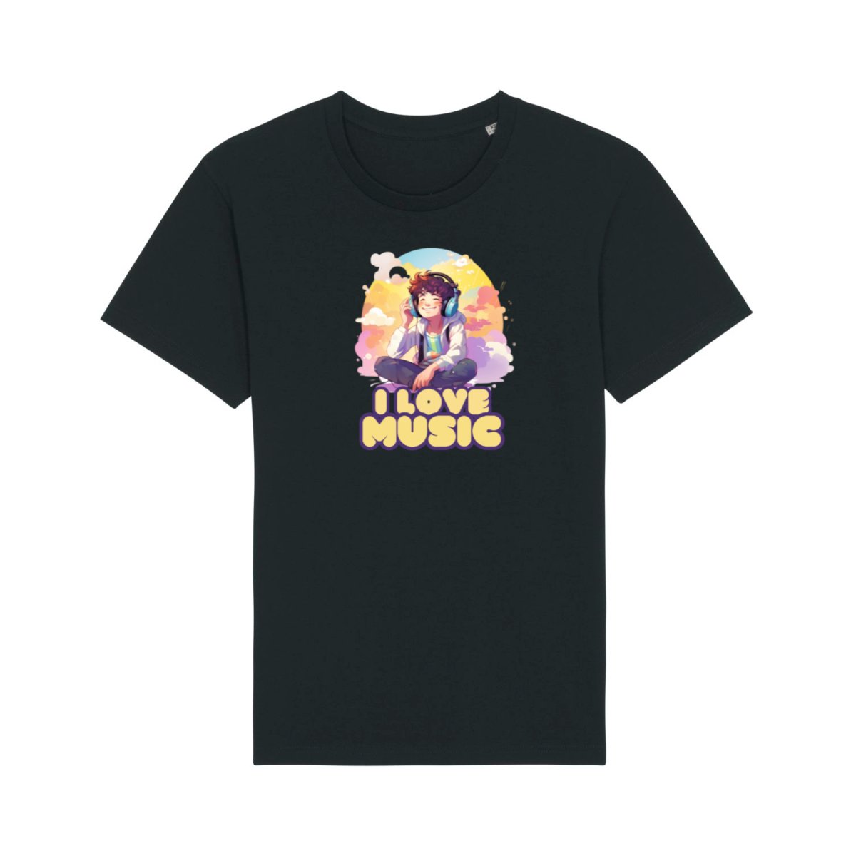 I love Music T - Shirt Design für Musikliebhaber - Stanley&Stella - T - Shirt bei HappyHugPixels