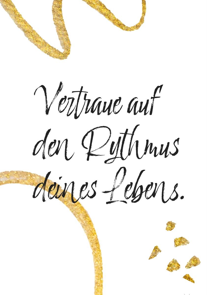 Inspiration Spruchposter - Vertraue dem Rhythmus deines Lebens. - Print bei HappyHugPixels