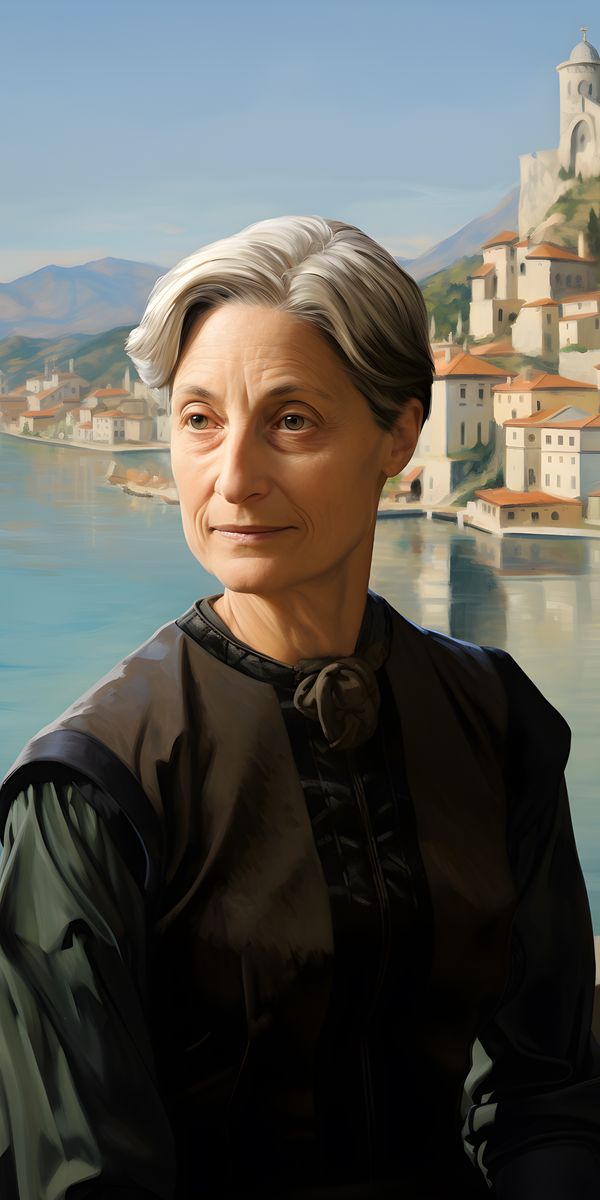 Judith Butler Portrait Leinwand - Renaissance KI Bild - Poster bei HappyHugPixels