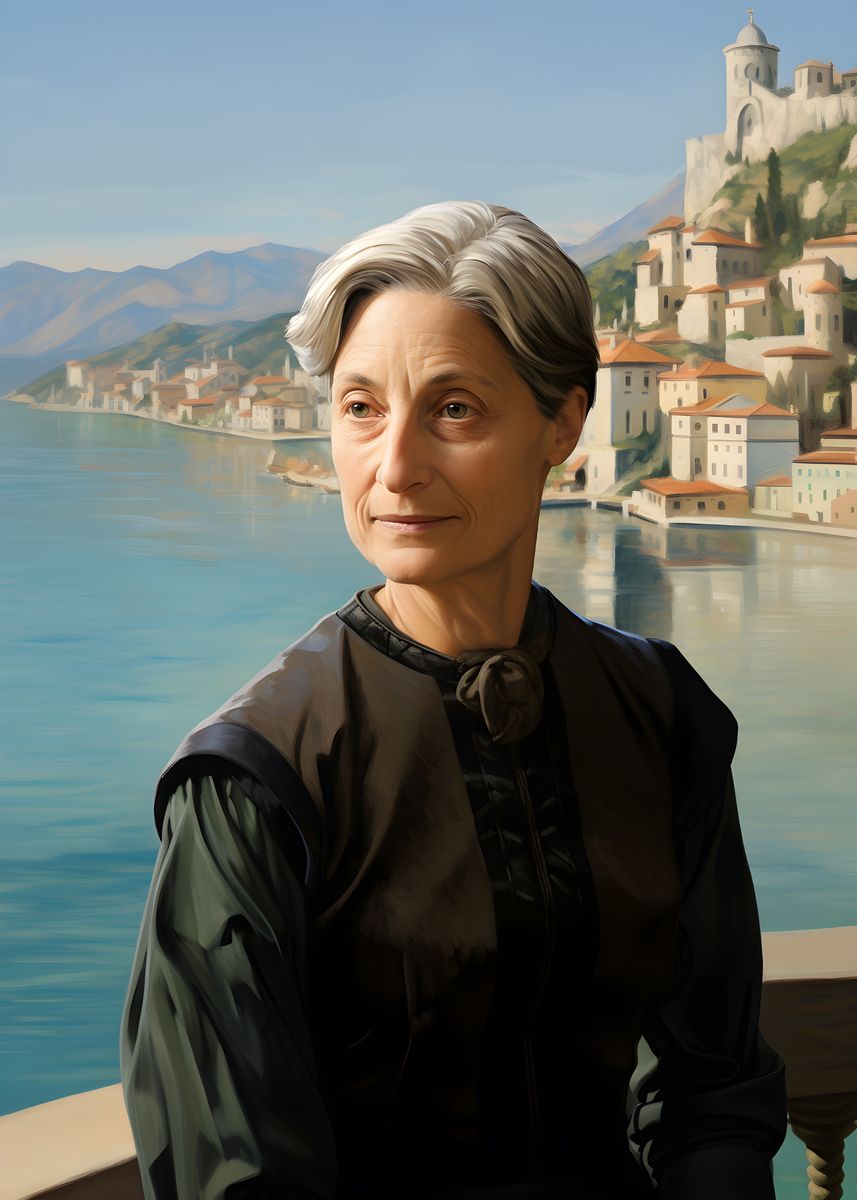 Judith Butler Portrait Leinwand - Renaissance KI Bild - Poster bei HappyHugPixels