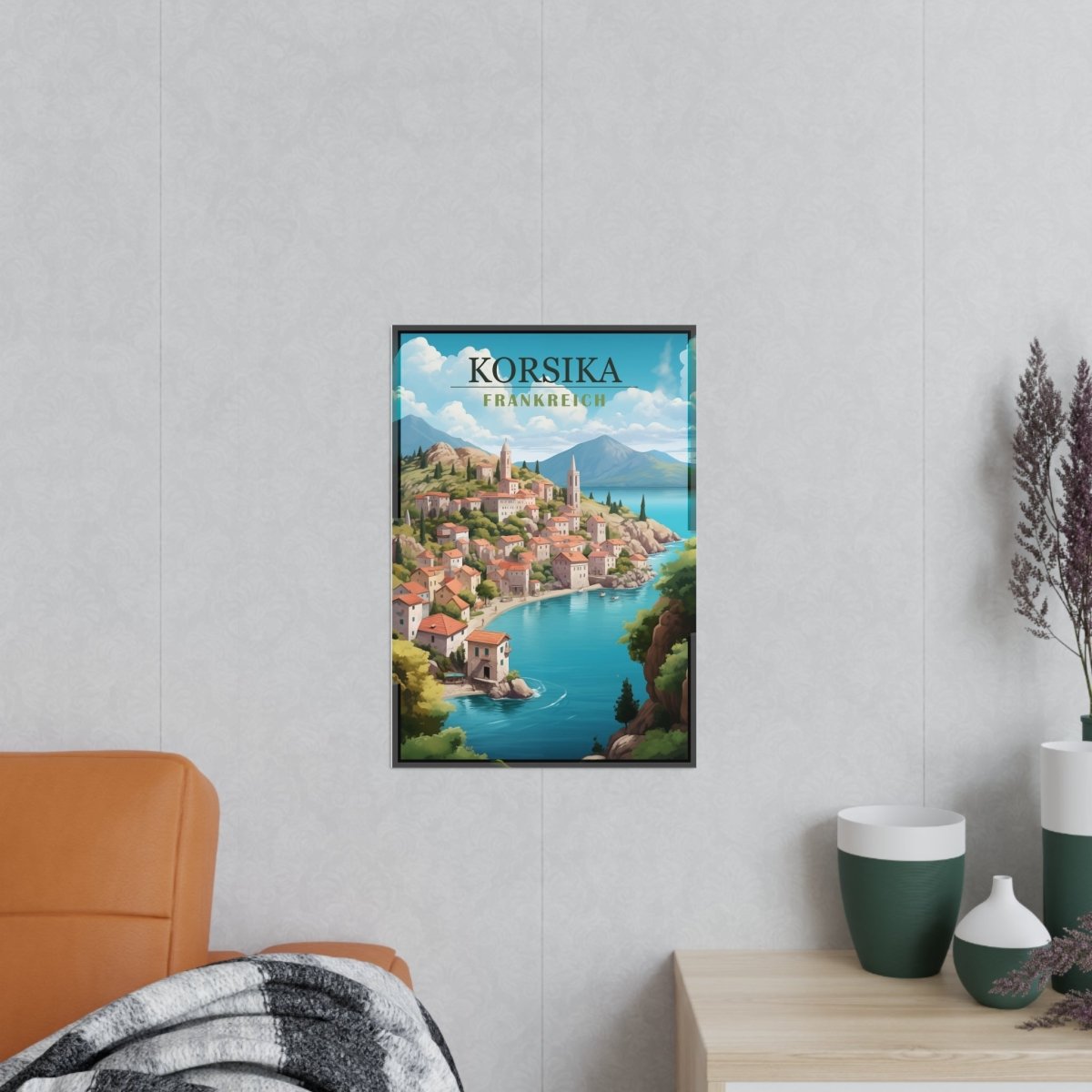 Korsika Poster - Wunderschöne KI Illustration Travelposter - Poster bei HappyHugPixels
