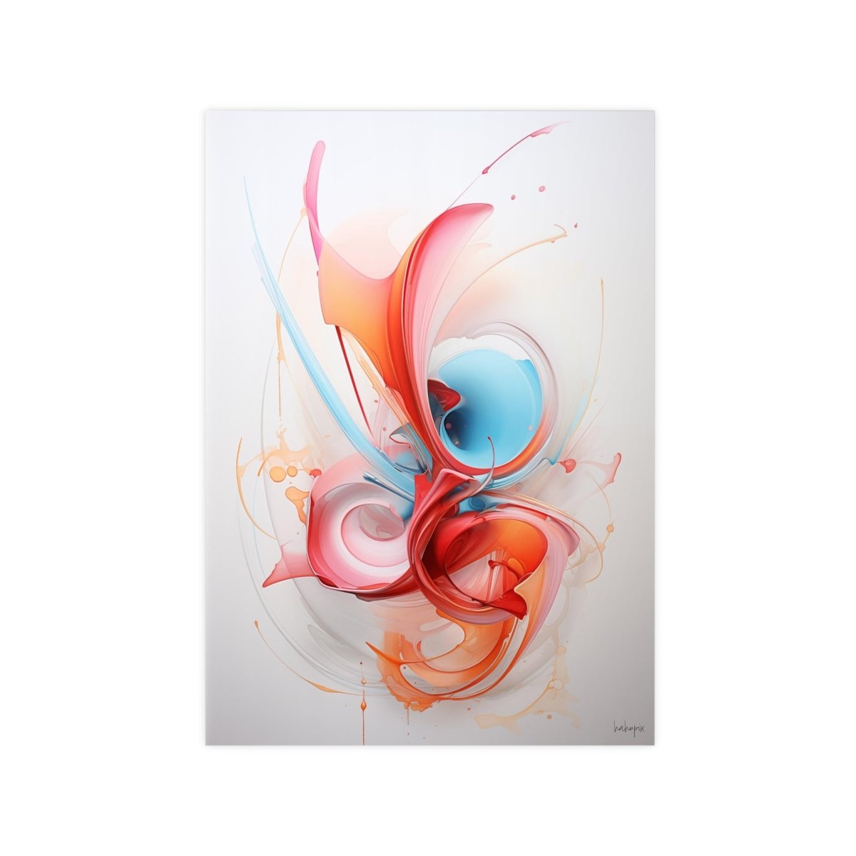 Kunstposter Farbenwirbel – Eleganz der Farbsymphonie - Poster bei HappyHugPixels