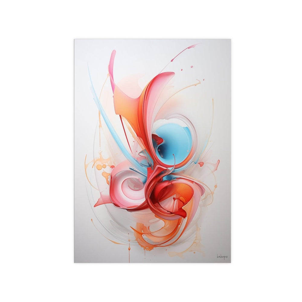 Kunstposter Farbenwirbel – Eleganz der Farbsymphonie - HappyHugPixels