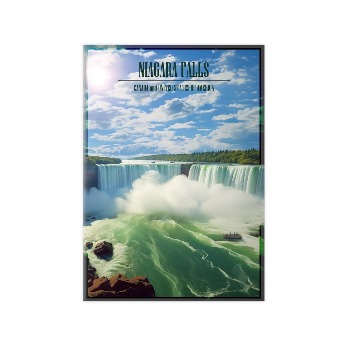 Majestätische Niagara Fälle Travelposter - Ein Naturspektakel - Poster bei HappyHugPixels