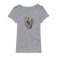 Mandala Elefant T - Shirt - Stanley&Stella Frau 100% Bio - Baumwolle - T - Shirt bei HappyHugPixels