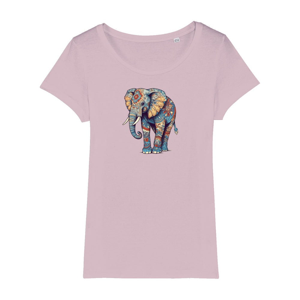 Mandala Elefant T - Shirt - Stanley&Stella Frau 100% Bio - Baumwolle - T - Shirt bei HappyHugPixels