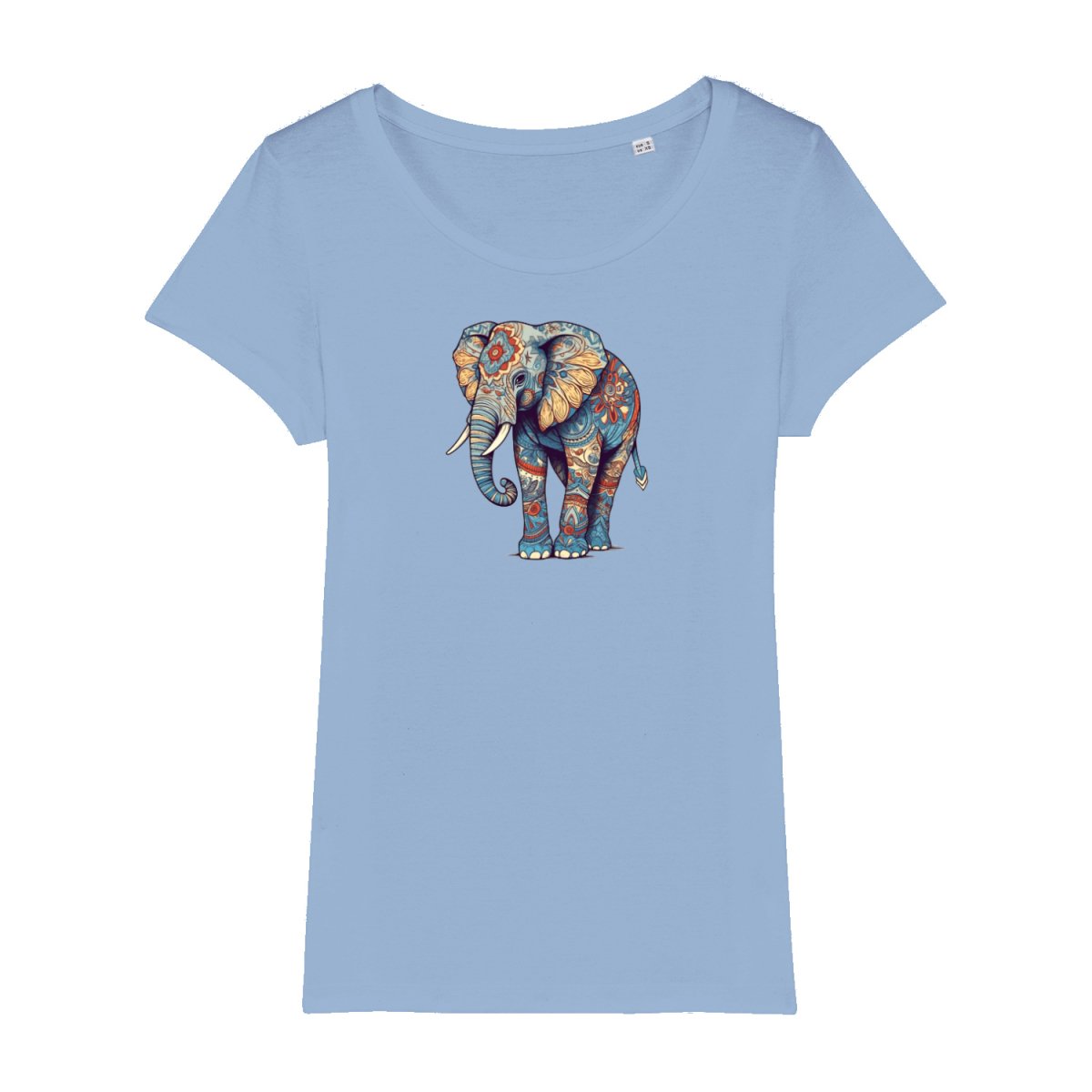 Mandala Elefant T - Shirt - Stanley&Stella Frau 100% Bio - Baumwolle - T - Shirt bei HappyHugPixels