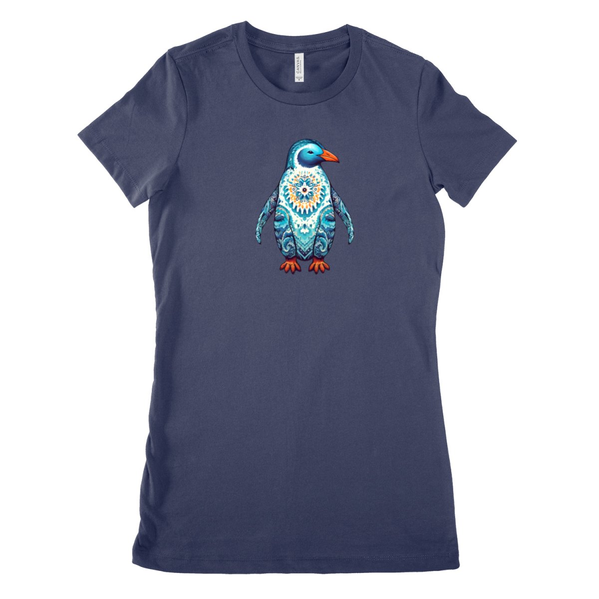 Mandala Pinguin T - Shirt - Bella & Canvas The Favorite 100% Baumwolle - T - Shirt bei HappyHugPixels