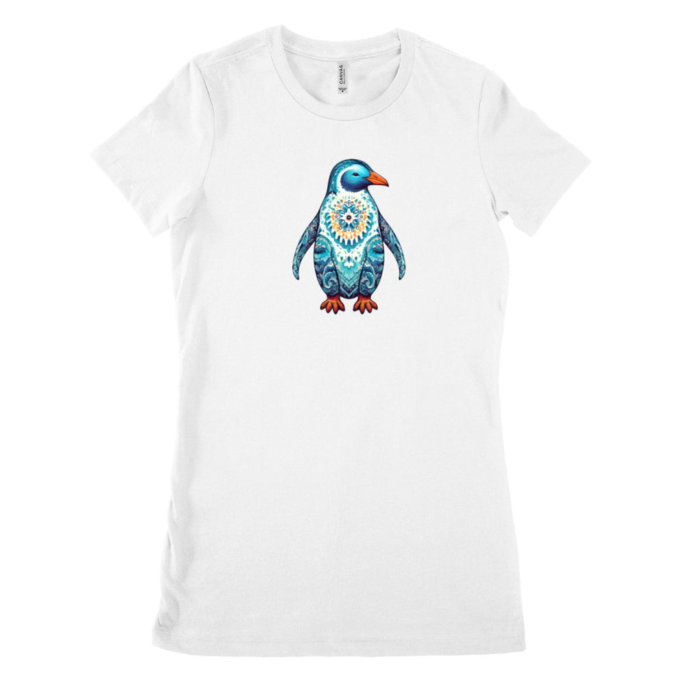 Mandala Pinguin T - Shirt - Bella & Canvas The Favorite 100% Baumwolle - T - Shirt bei HappyHugPixels