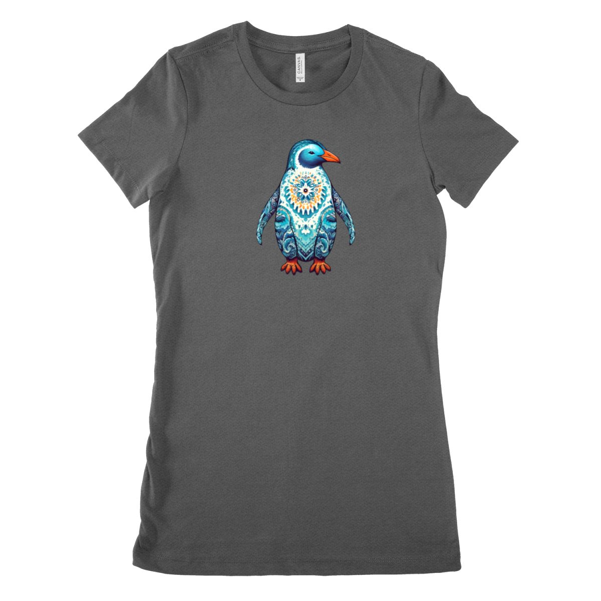 Mandala Pinguin T - Shirt - Bella & Canvas The Favorite 100% Baumwolle - T - Shirt bei HappyHugPixels