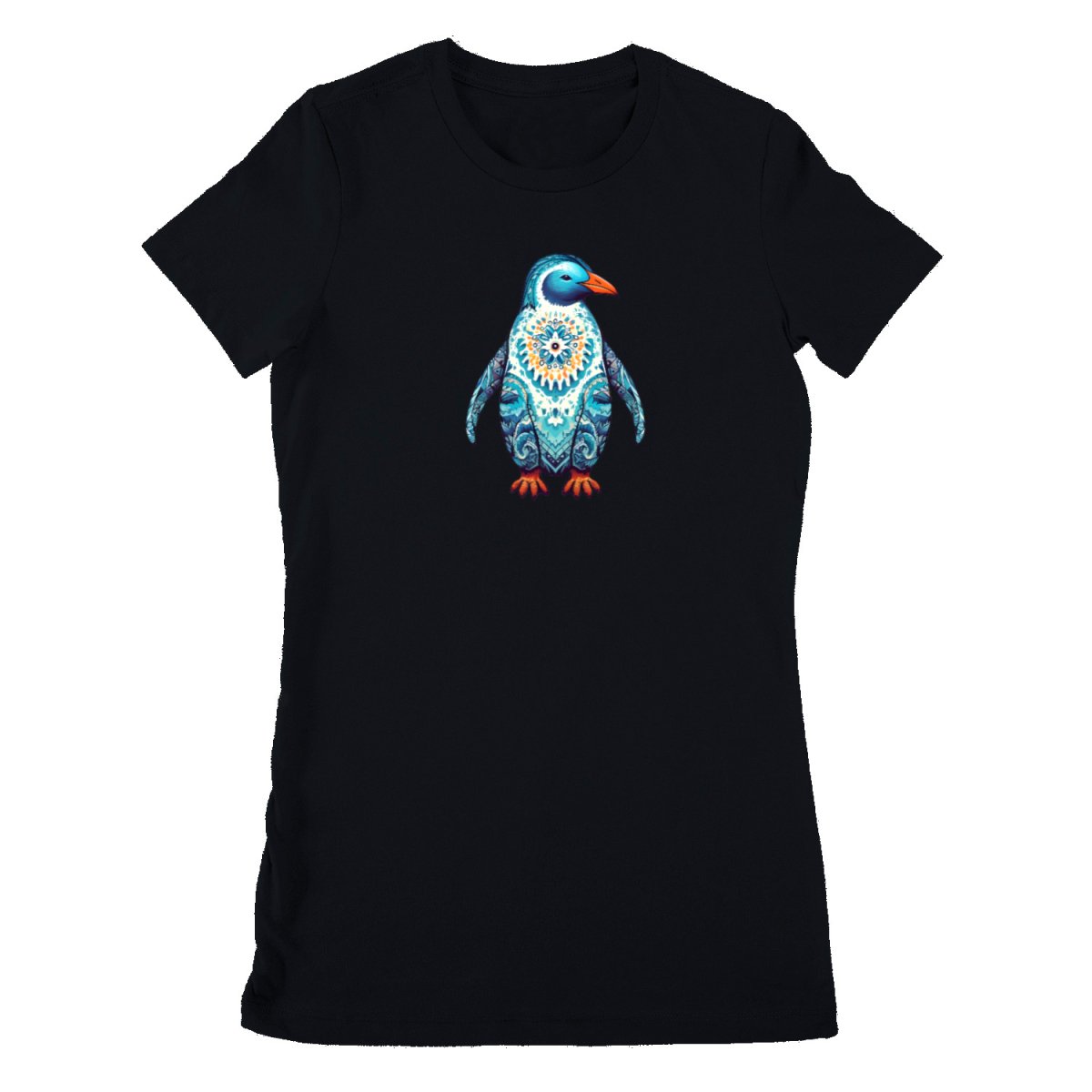 Mandala Pinguin T - Shirt - Bella & Canvas The Favorite 100% Baumwolle - T - Shirt bei HappyHugPixels