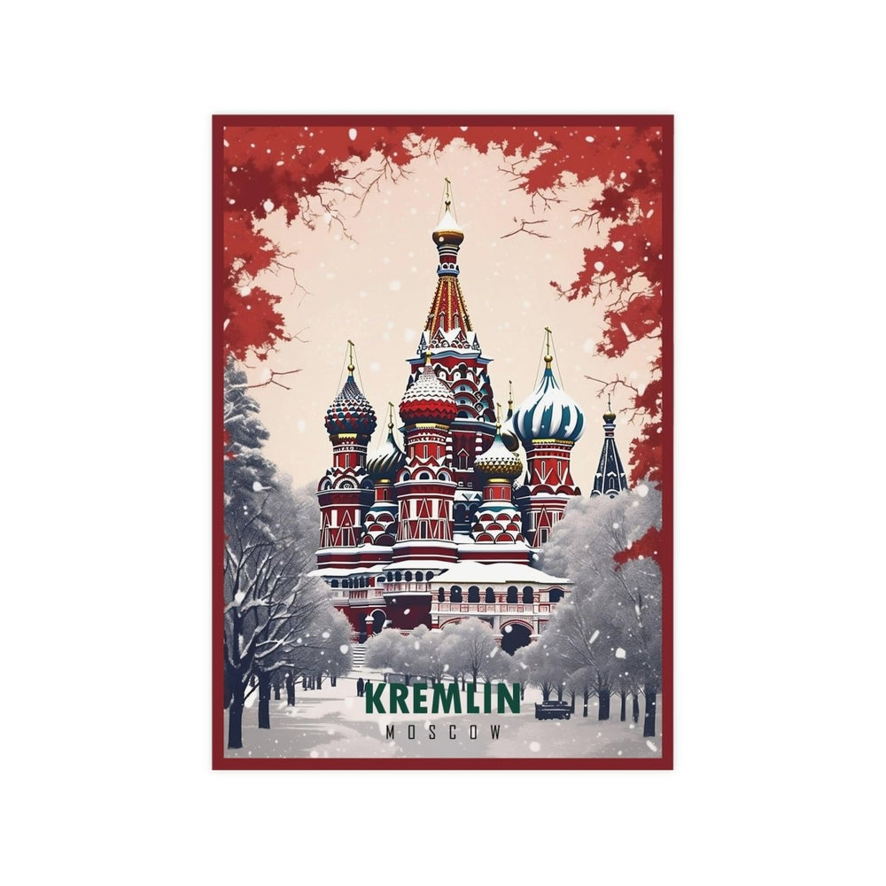 Moskau Kreml - Eindrucksvolles Travel Poster - Poster bei HappyHugPixels