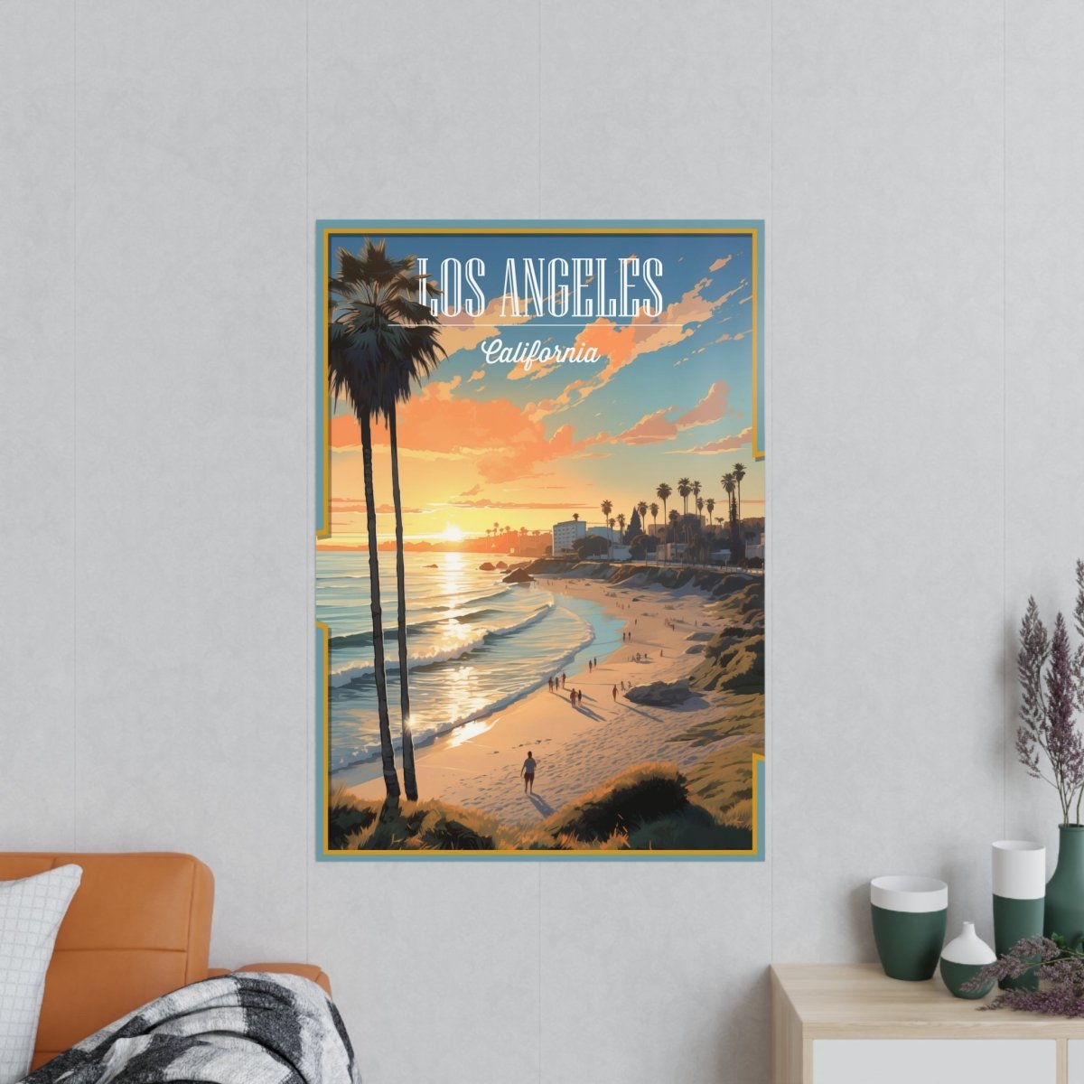 Los Angeles Poster - Palmenparadies als perfekte Urlaubserinnerung - Poster bei HappyHugPixels