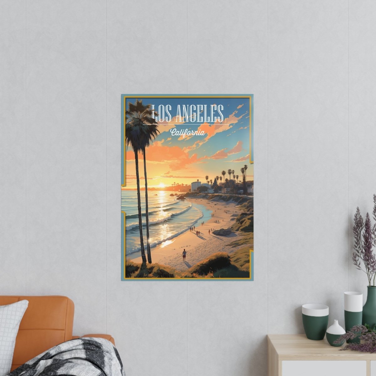 Los Angeles Poster - Palmenparadies als perfekte Urlaubserinnerung - Poster bei HappyHugPixels