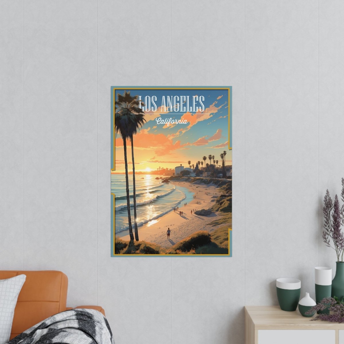 Los Angeles Poster - Palmenparadies als perfekte Urlaubserinnerung - Poster bei HappyHugPixels