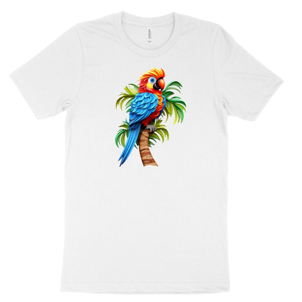 Papagei PaperQuill T - Shirt - Bella & Canvas Airlume - Baumwolle - T - Shirt bei HappyHugPixels