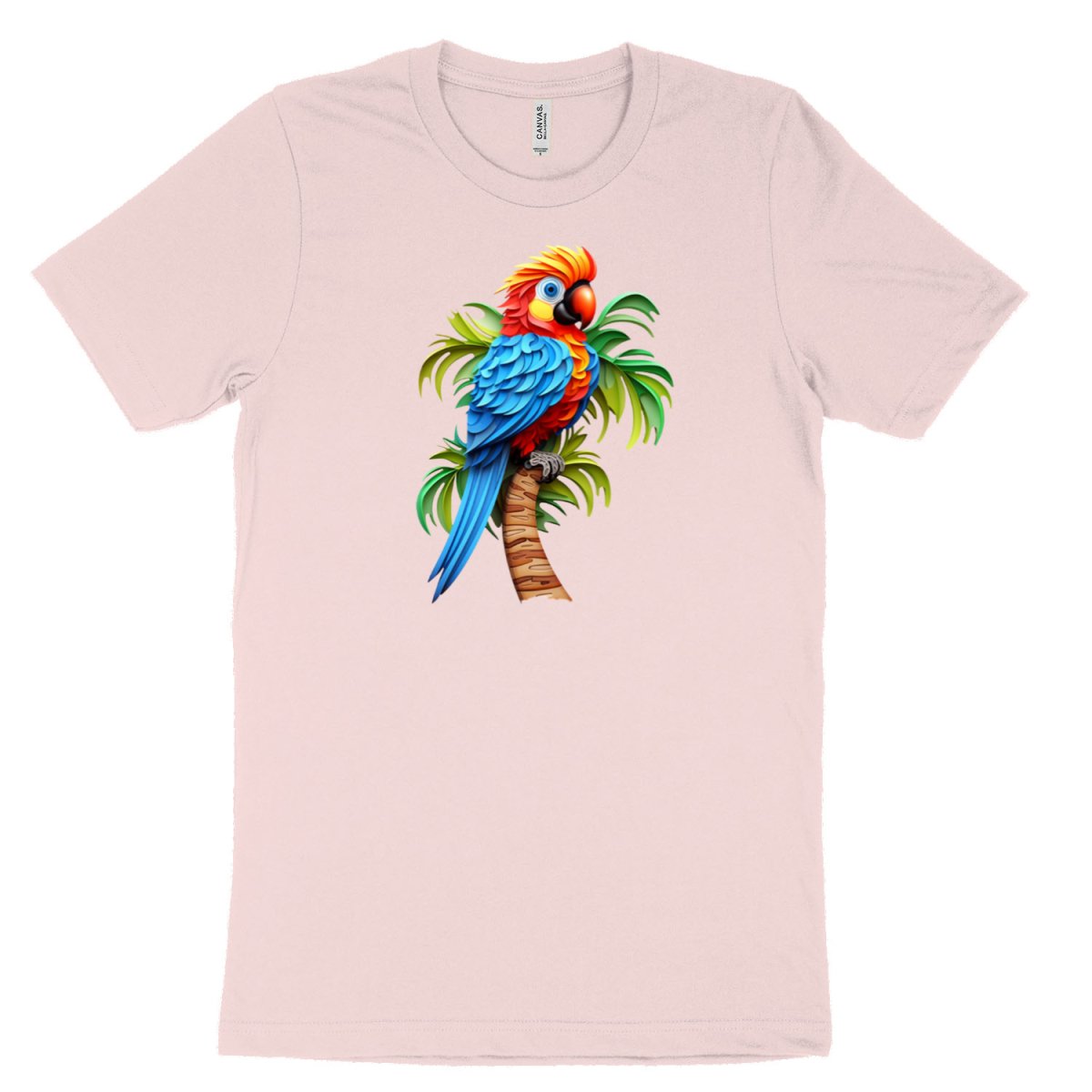 Papagei PaperQuill T - Shirt - Bella & Canvas Airlume - Baumwolle - T - Shirt bei HappyHugPixels