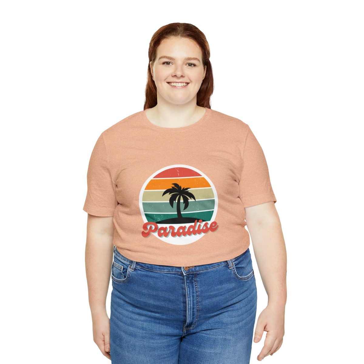 "Paradise"-Retro-Motiv T-Shirt - Vintage-Stil trifft Komfort - Unisex Jersey Short Sleeve Tee - HappyHugPixels Paradise Retro