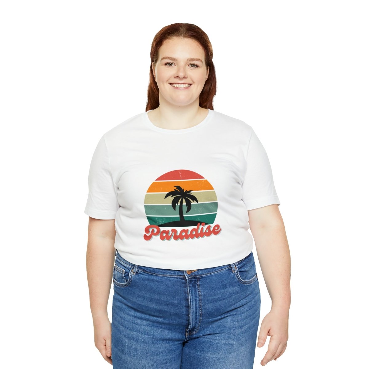 "Paradise"-Retro-Motiv T-Shirt - Vintage-Stil trifft Komfort - Unisex Jersey Short Sleeve Tee - HappyHugPixels Paradise Retro
