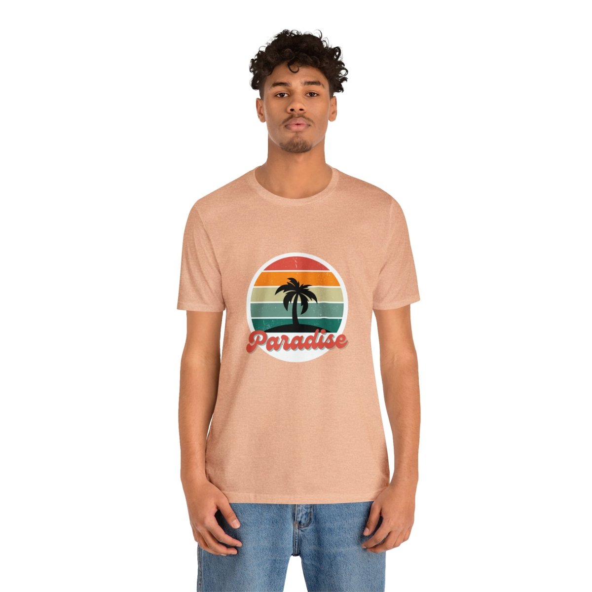 "Paradise"-Retro-Motiv T-Shirt - Vintage-Stil trifft Komfort - Unisex Jersey Short Sleeve Tee - HappyHugPixels Paradise Retro