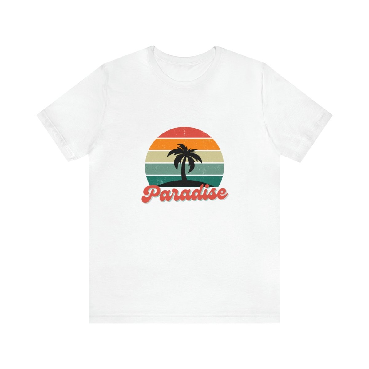 "Paradise"-Retro-Motiv T-Shirt - Vintage-Stil trifft Komfort - Unisex Jersey Short Sleeve Tee - HappyHugPixels Paradise Retro