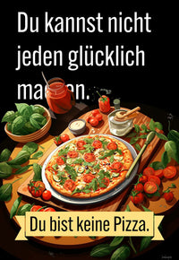 Pizza Liebhaber Poster - "Du bist keine Pizza" KI Illustration - Print bei HappyHugPixels