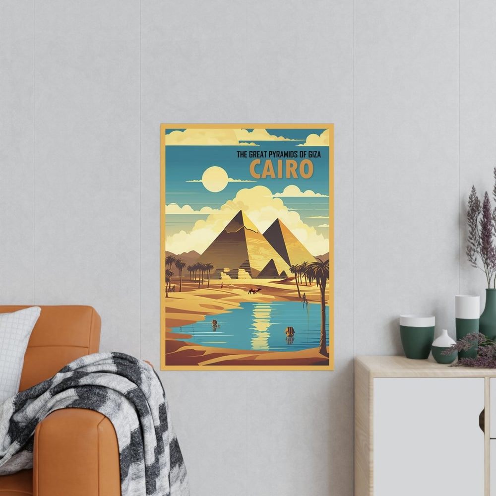 Pyramiden von Gizeh - Eindrucksvolles Travel Poster - Poster bei HappyHugPixels