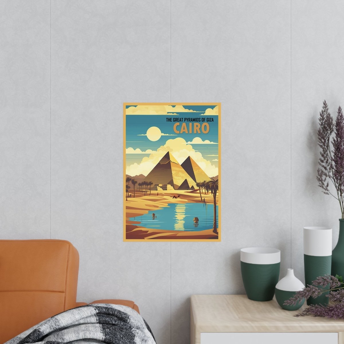 Pyramiden von Gizeh - Eindrucksvolles Travel Poster - Poster bei HappyHugPixels