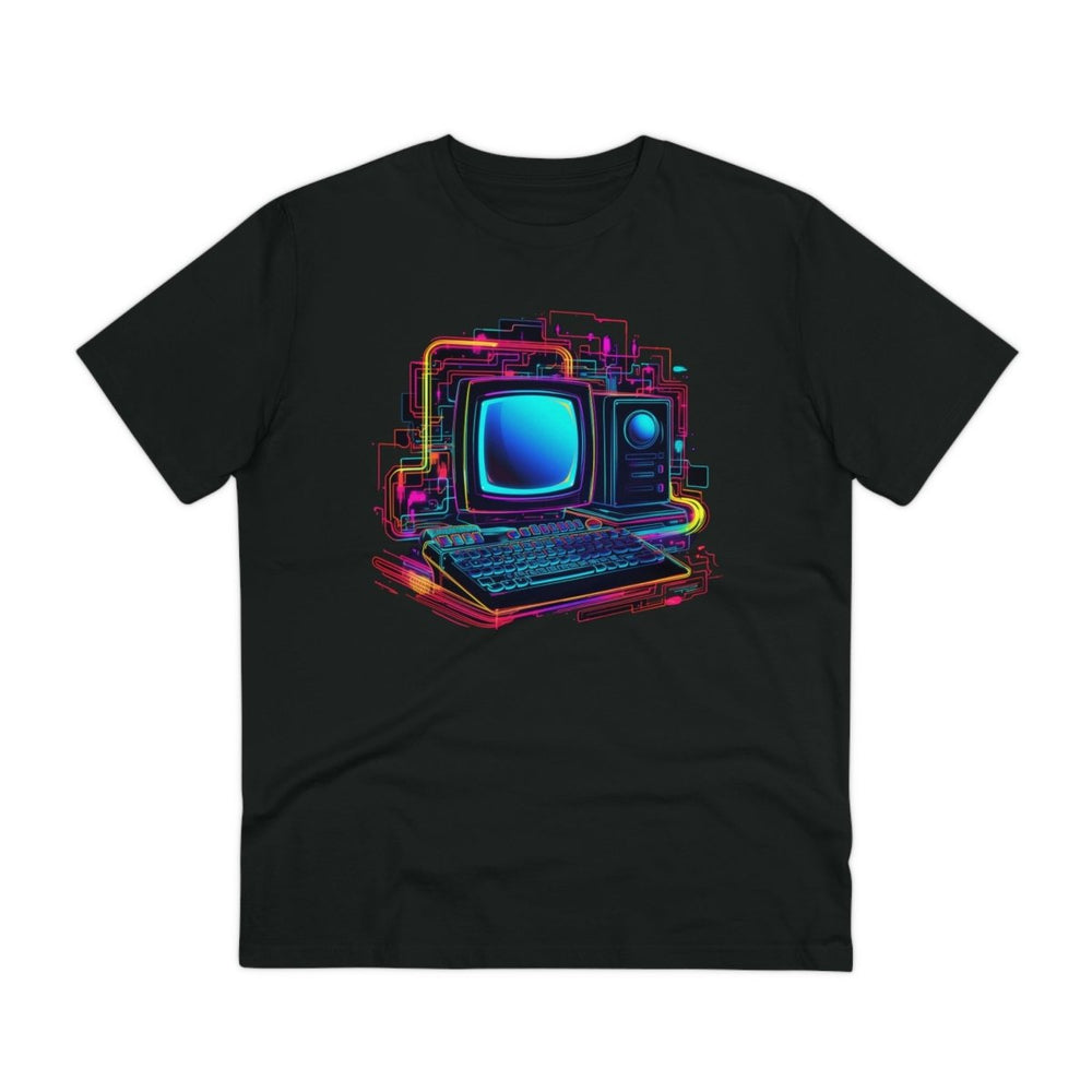 Retro 80er Neon Computer T - Shirt – Style - Rückblick Computer - T - Shirt bei HappyHugPixels