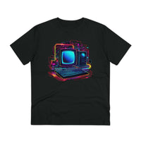 Retro 80er Neon Computer T - Shirt – Style - Rückblick Computer - T - Shirt bei HappyHugPixels