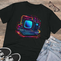 Retro 80er Neon Computer T - Shirt – Style - Rückblick Computer - T - Shirt bei HappyHugPixels