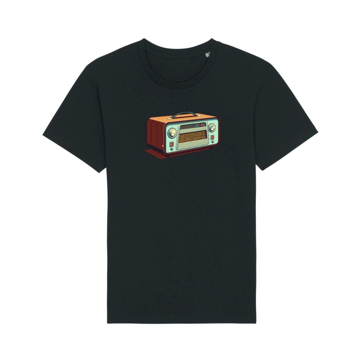 Retro Radio T - Shirt - Stanley&Stella Rocker Bio Baumwolle - T - Shirt bei HappyHugPixels