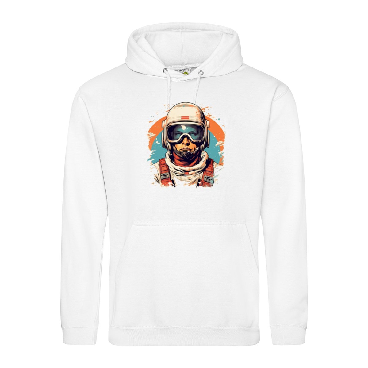 Retro Weltraumpilot Hoodie - Gildan Kapuzenpullover - Hoodie bei HappyHugPixels