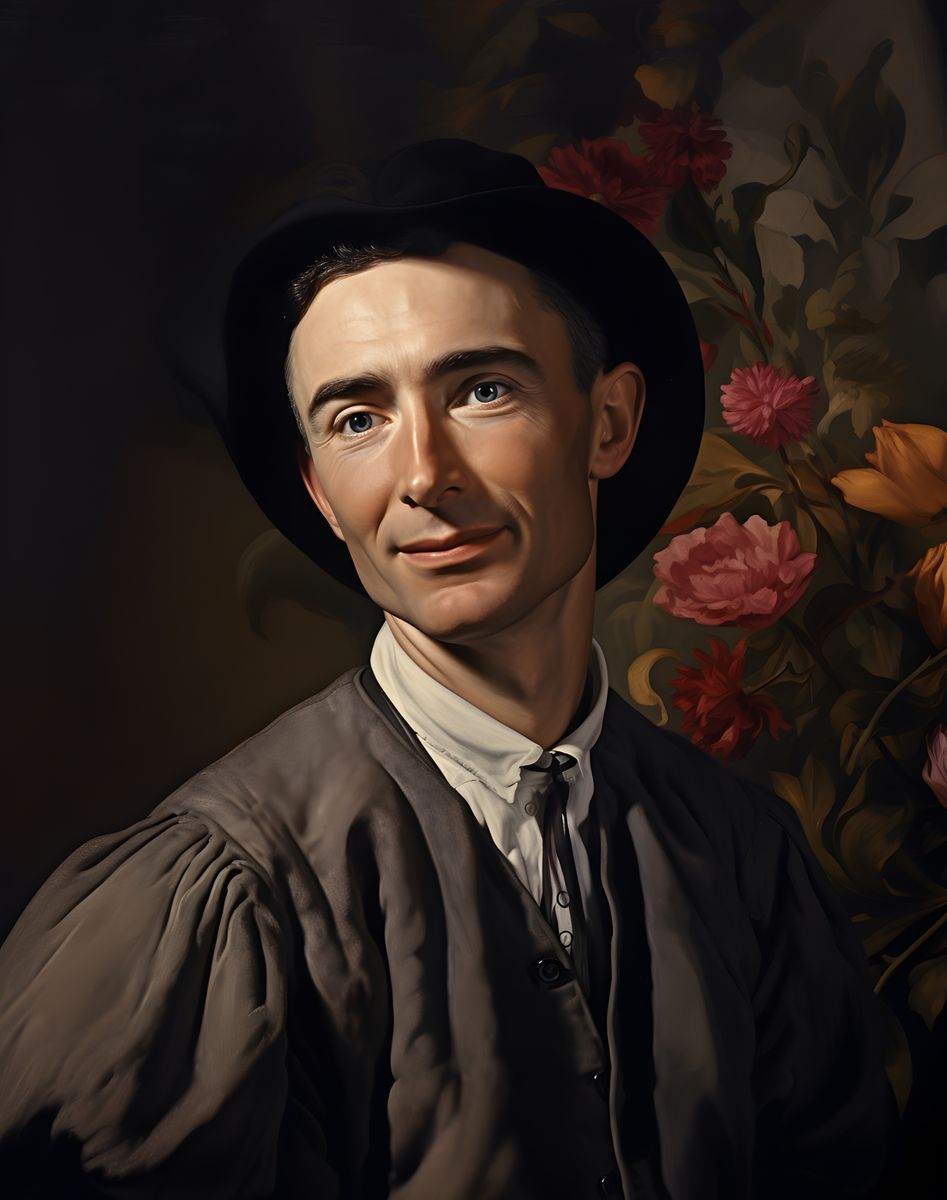 Robert Oppenheimer Leinwand - Renaissance Portrait - Poster bei HappyHugPixels