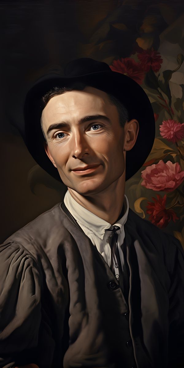 Robert Oppenheimer Leinwand - Renaissance Portrait - Poster bei HappyHugPixels