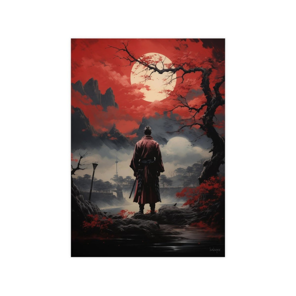 Samurai Twilight Poster - Zen Krieger - Poster für Dein Gaming - Zimmer - Poster bei HappyHugPixels